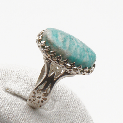 925 Silber Herrenring mit seltenem Jemen Achat - Aqeeq Yamani