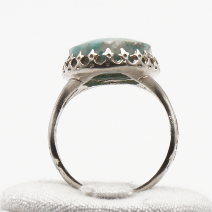 925 Silber Herrenring mit seltenem Jemen Achat - Aqeeq Yamani