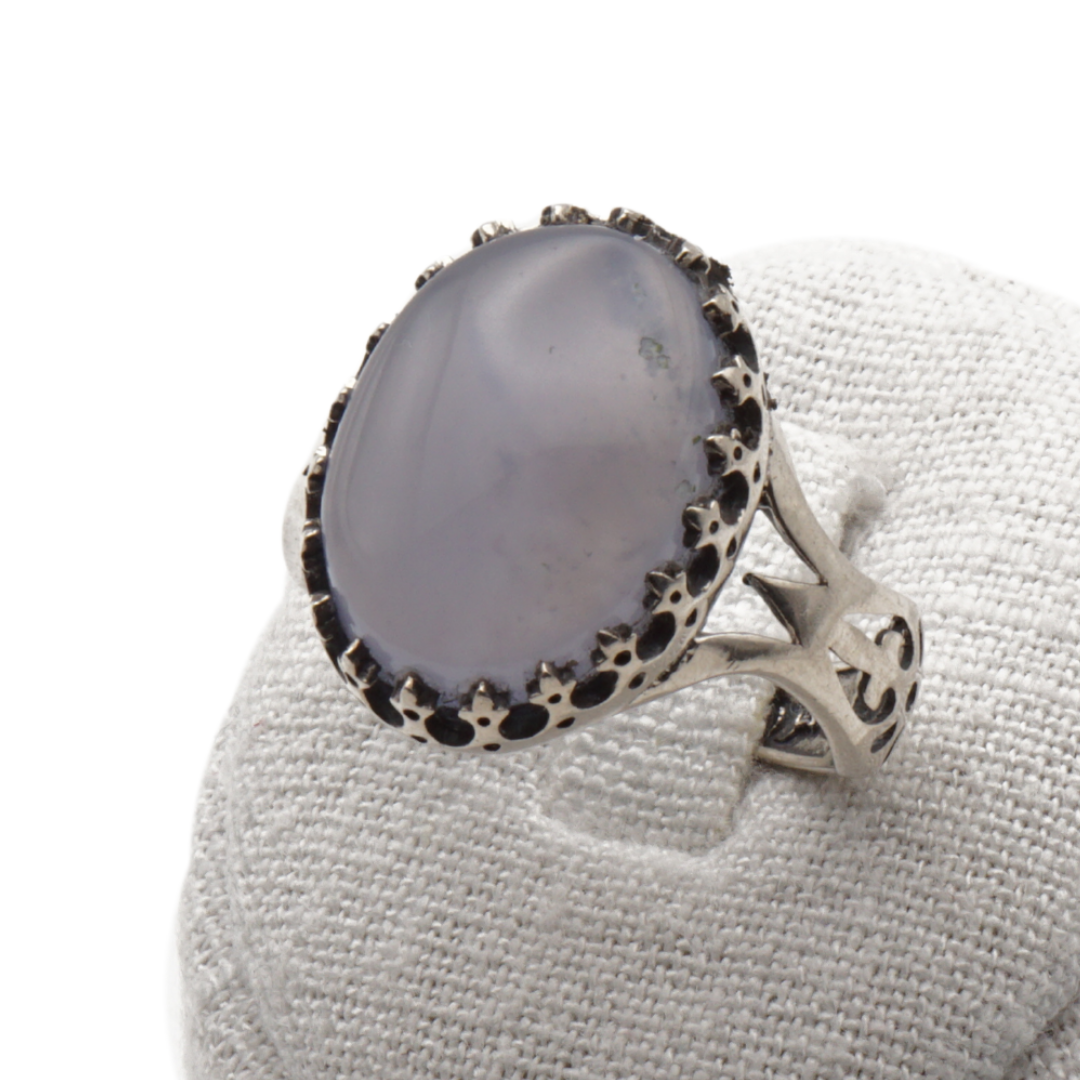 925 Silber Herrenring mit echtem Jemen Achat - Aqeeq Yamani