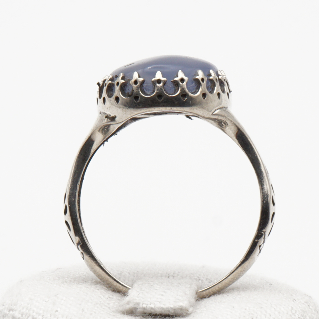 925 Silber Herrenring mit echtem Jemen Achat - Aqeeq Yamani