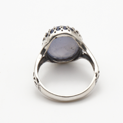 925 Silber Herrenring mit echtem Jemen Achat - Aqeeq Yamani