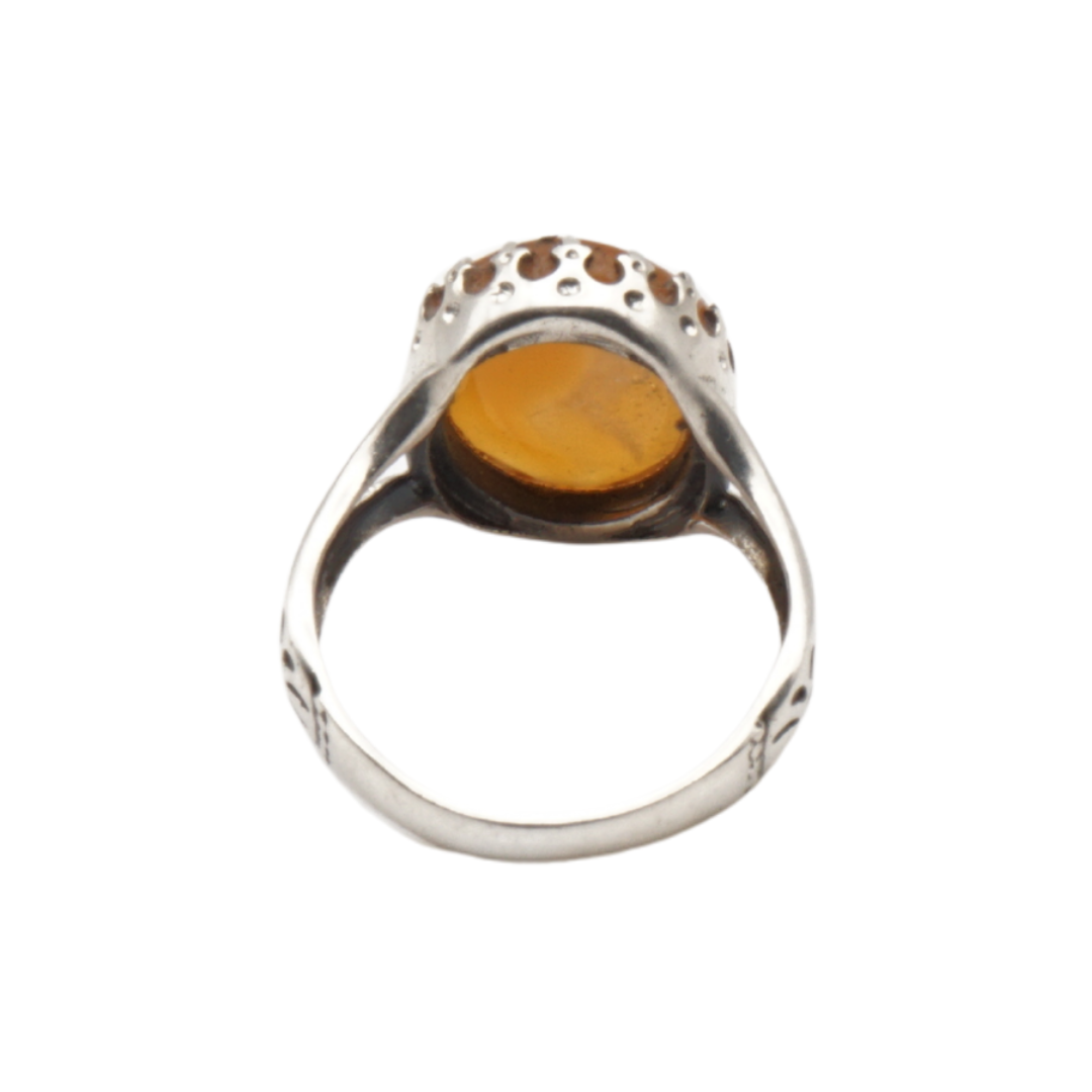 925 Silber Herrenring mit echtem Jemen Achat - Aqeeq Yamani