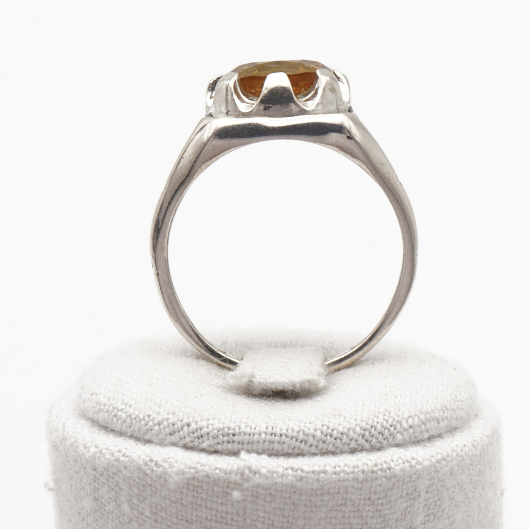 925 Silberring mit echtem Citrin