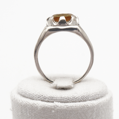 925 Silberring mit echtem Citrin