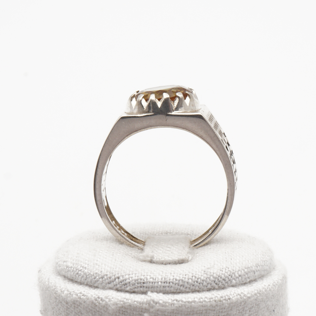 925 Silberring mit echtem Citrin