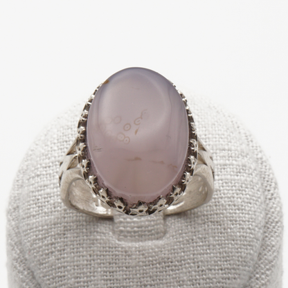 925 Silber Herrenring mit echtem Jemen Achat - Aqeeq Yamani