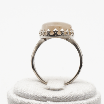 925 Silber Herrenring mit echtem Jemen Achat - Aqeeq Yamani