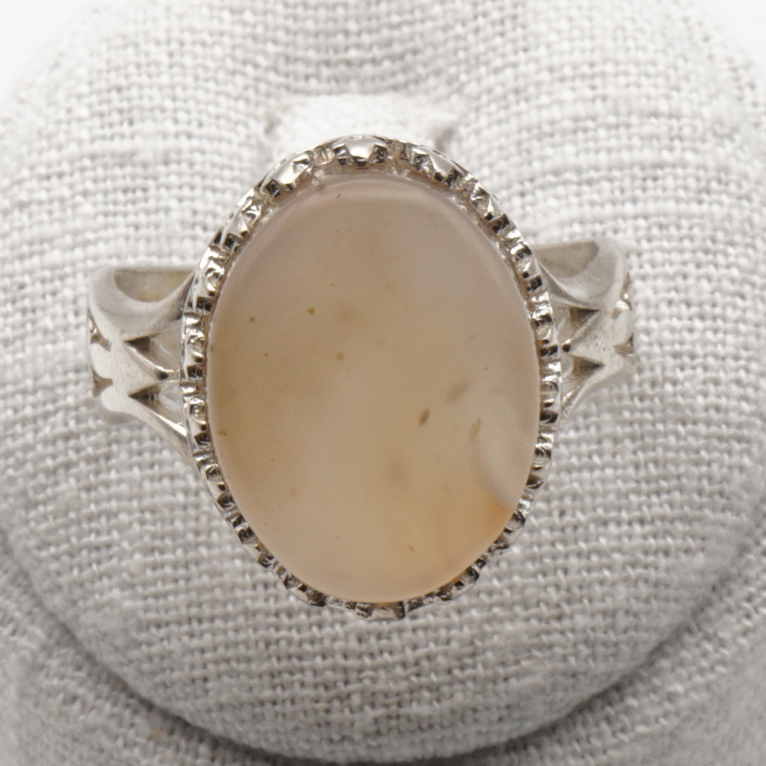 925 Silber Herrenring mit echtem Jemen Achat - Aqeeq Yamani