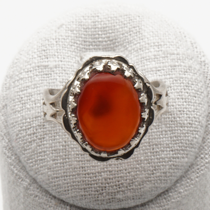 925 Silber Herrenring mit echtem Jemen Achat - Aqeeq Yamani