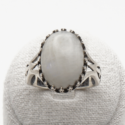 925 Silberring mit echtem Mondstein