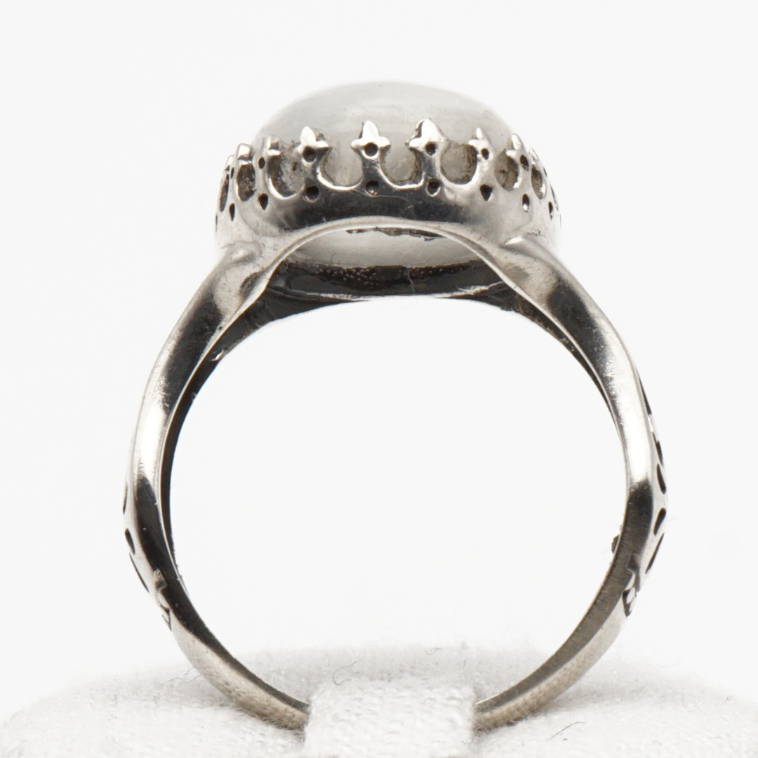 925 Silberring mit echtem Mondstein