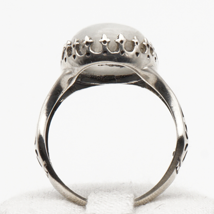 925 Silberring mit echtem Mondstein