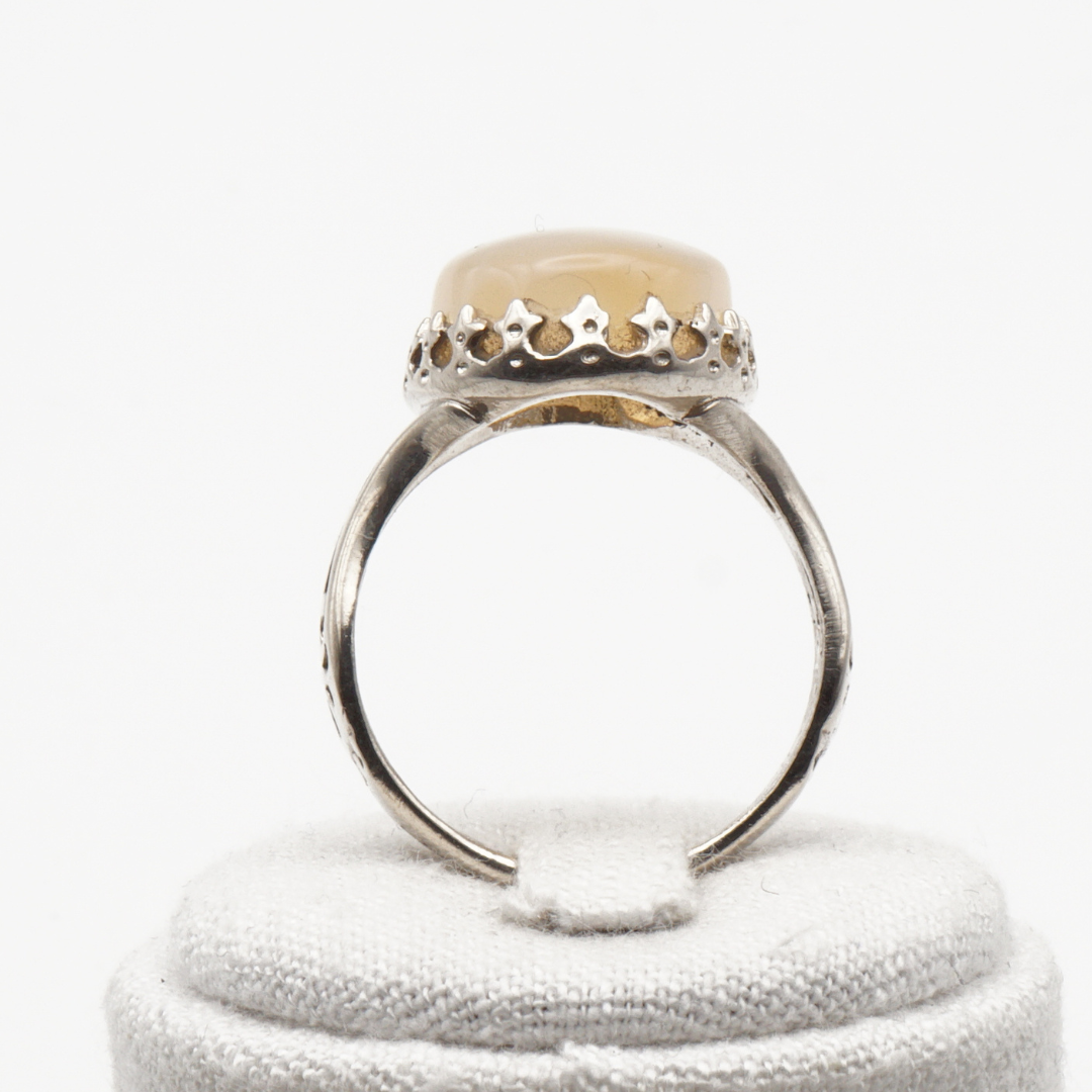 925 Silber Herrenring mit echtem Jemen Achat - Aqeeq Yamani