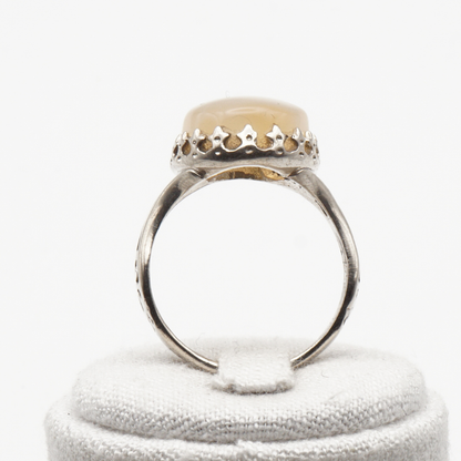 925 Silber Herrenring mit echtem Jemen Achat - Aqeeq Yamani