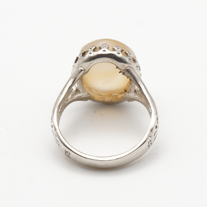 925 Silber Herrenring mit echtem Jemen Achat - Aqeeq Yamani