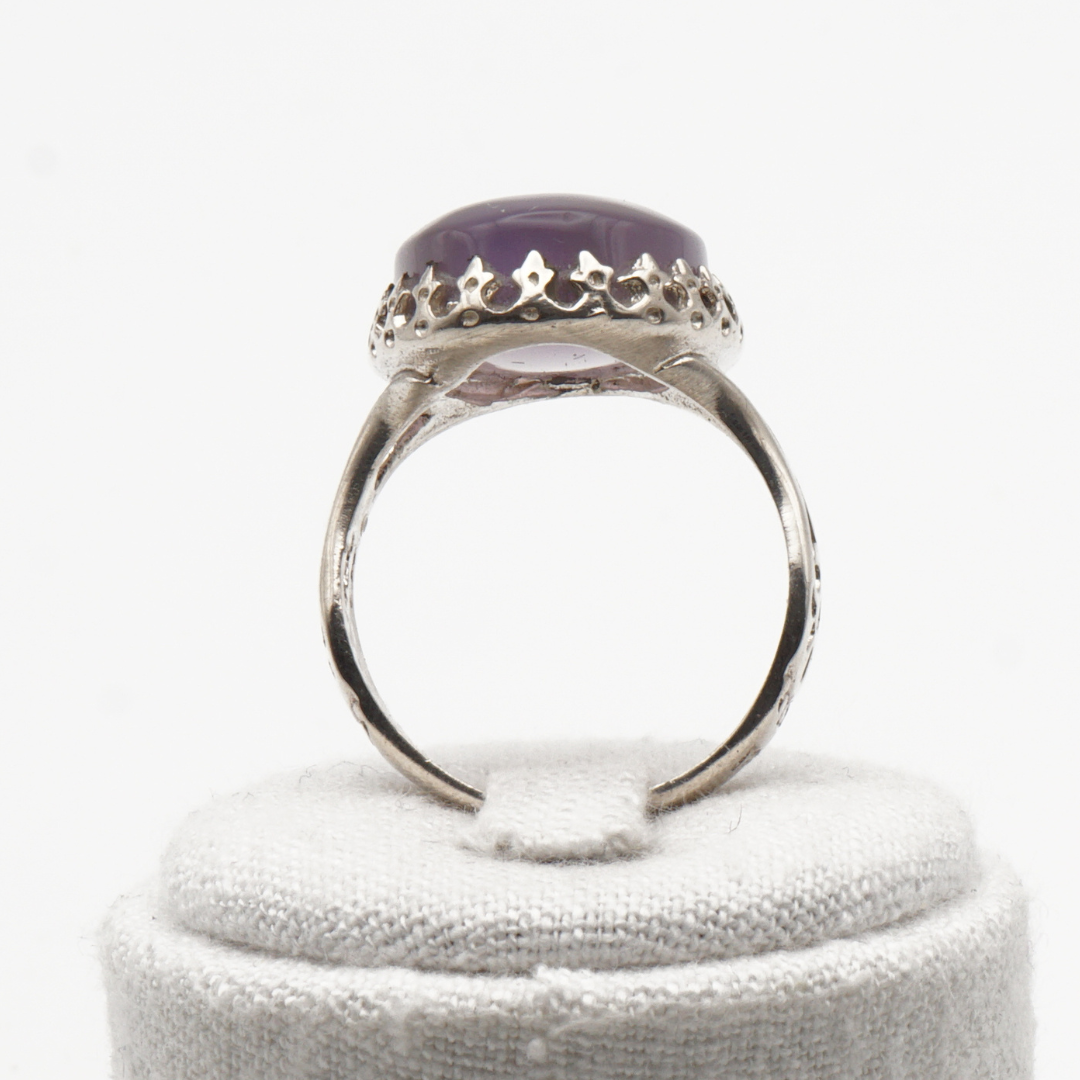 925 Silber Herrenring mit echtem Jemen Achat - Aqeeq Yamani