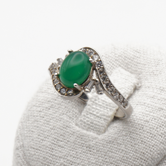 925 Silber Damen Ring mit Achat - Aqeeq Yamani - Jemen Achat