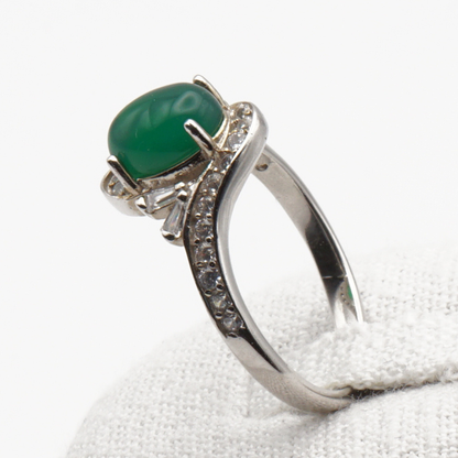 925 Silber Damen Ring mit Achat - Aqeeq Yamani - Jemen Achat