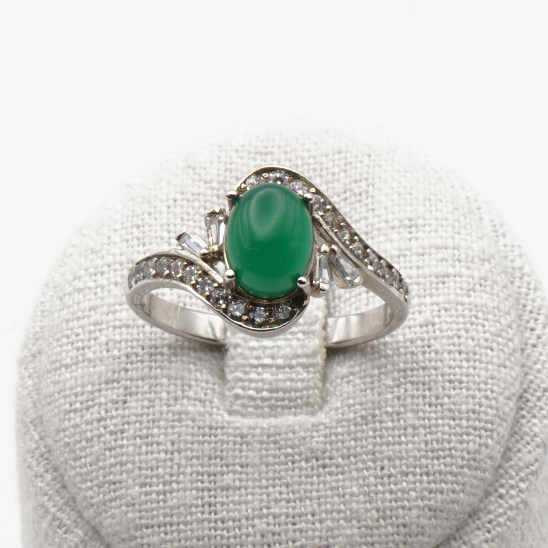 925 Silber Damen Ring mit Achat - Aqeeq Yamani - Jemen Achat