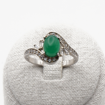 925 Silber Damen Ring mit Achat - Aqeeq Yamani - Jemen Achat