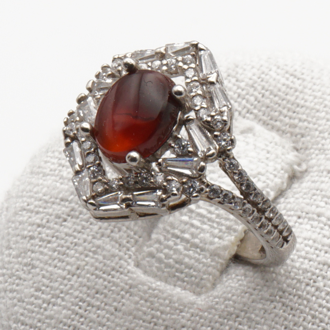 925 Silber Damen Ring mit Jemen - Achat - Aqeeq Yamani