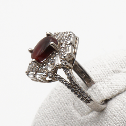 925 Silber Damen Ring mit Jemen - Achat - Aqeeq Yamani