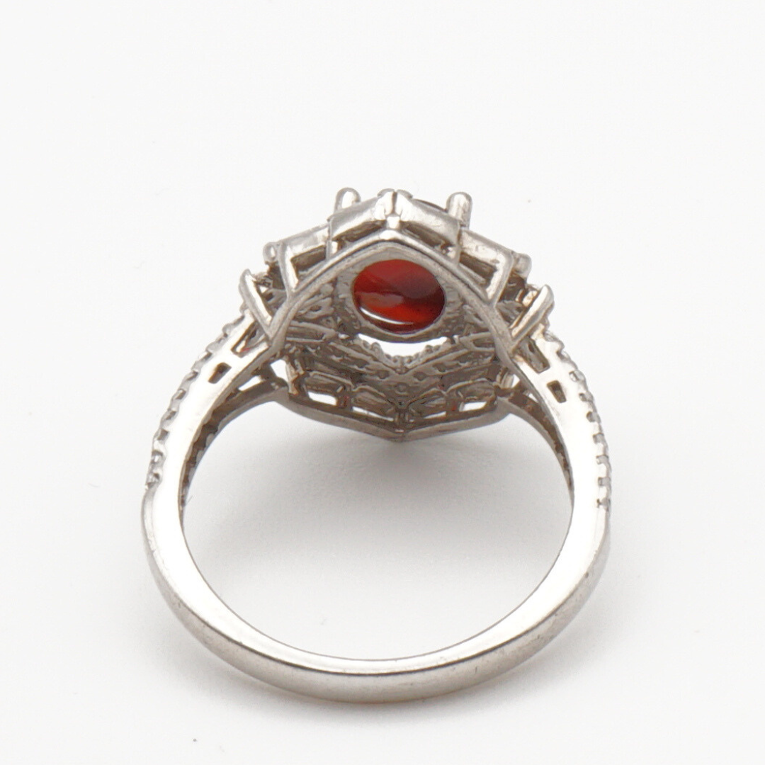 925 Silber Damen Ring mit Jemen - Achat - Aqeeq Yamani