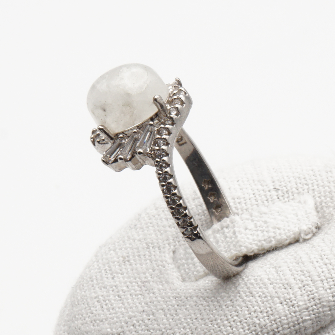 925 Silber Damen Ring mit Bergkristall aus Najaf - Durr al Najaf