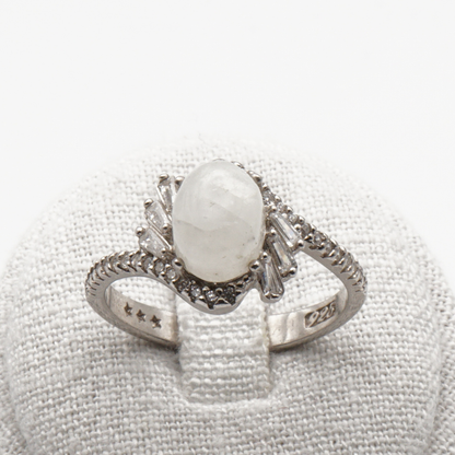 925 Silber Damen Ring mit Bergkristall aus Najaf - Durr al Najaf