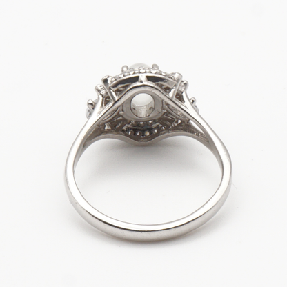 925 Silber Damen Ring mit echtem Mondstein
