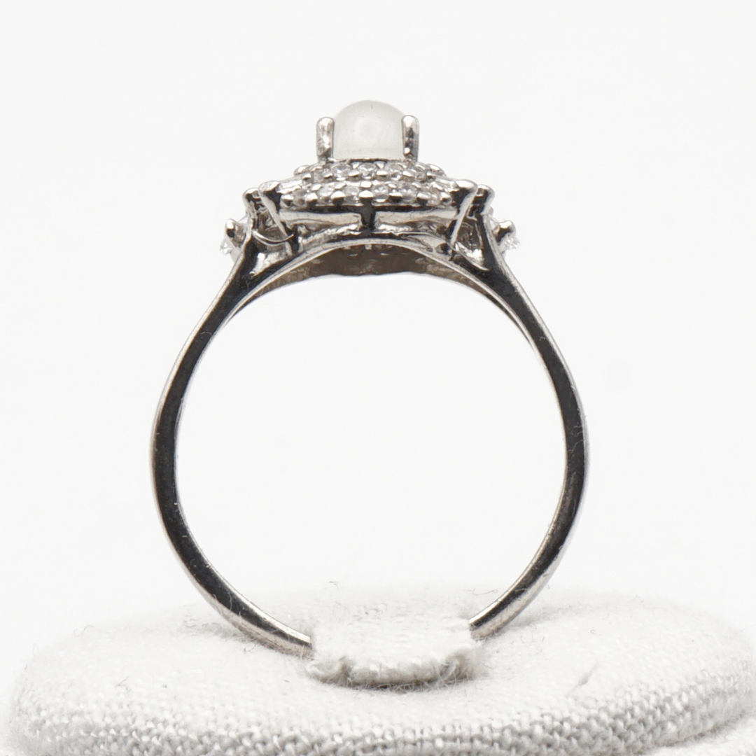 925 Silber Damen Ring mit echtem Mondstein