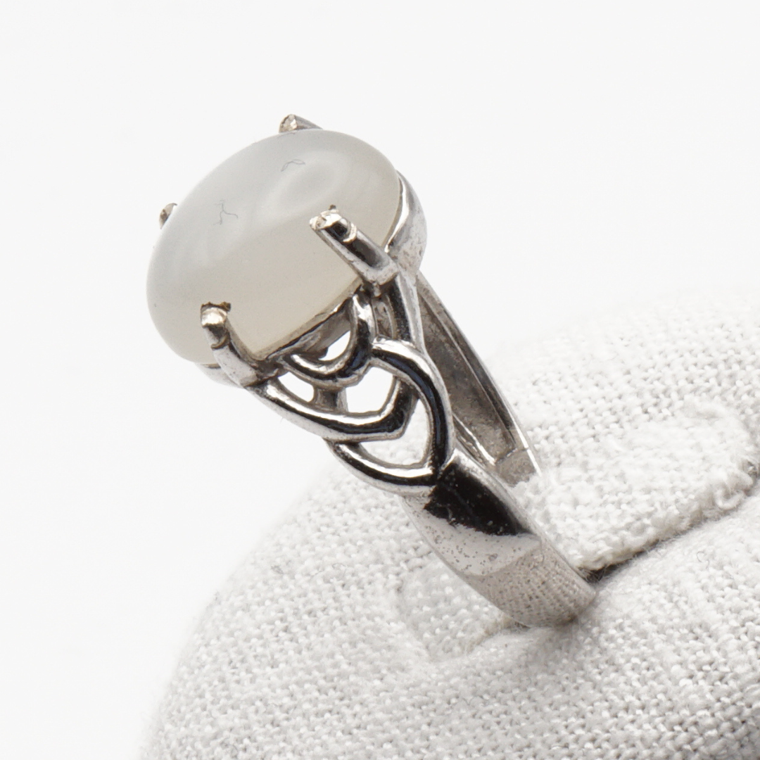 925 Silber Damen Ring mit echtem Katzenauge