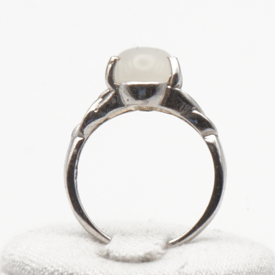 925 Silber Damen Ring mit echtem Katzenauge