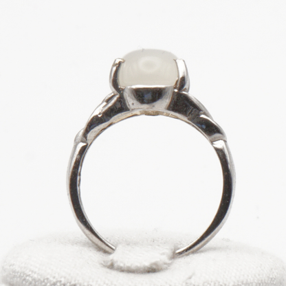 925 Silber Damen Ring mit echtem Katzenauge
