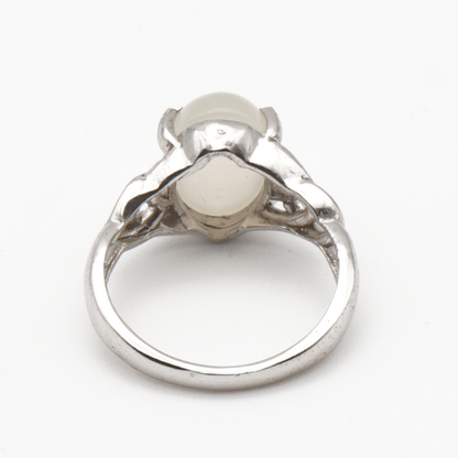 925 Silber Damen Ring mit echtem Katzenauge