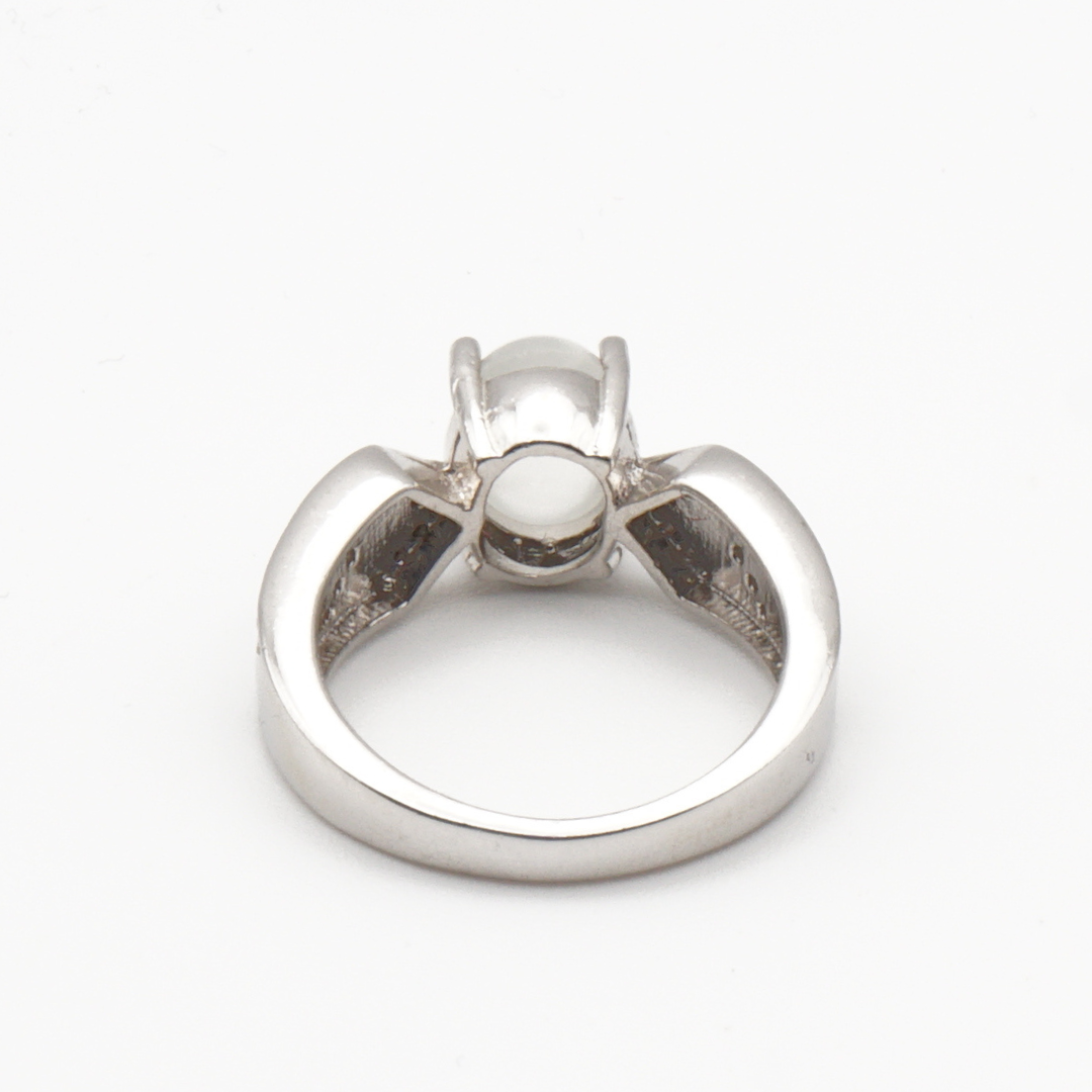 925 Silber Damen Ring mit echtem Katzenauge
