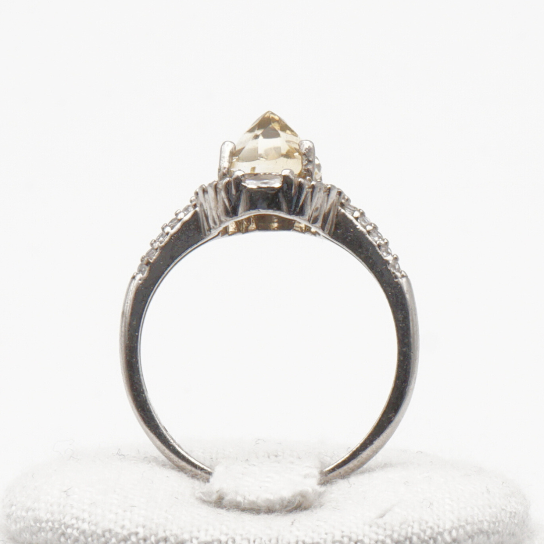 925 Silber Damen Ring mit echtem Citrin