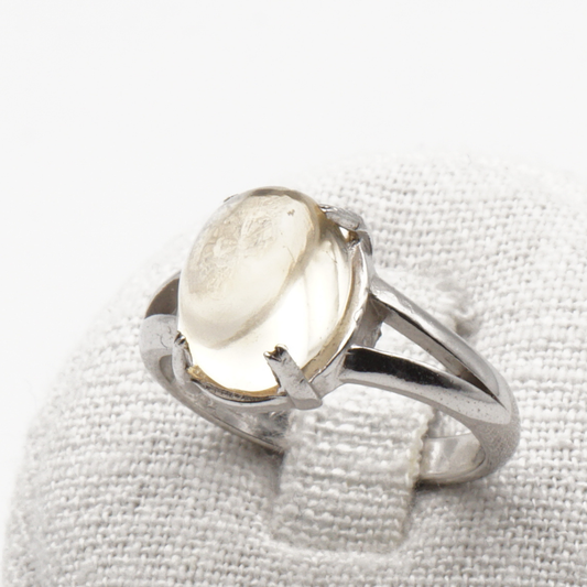 925 Silber Damen Ring mit echtem Citrin
