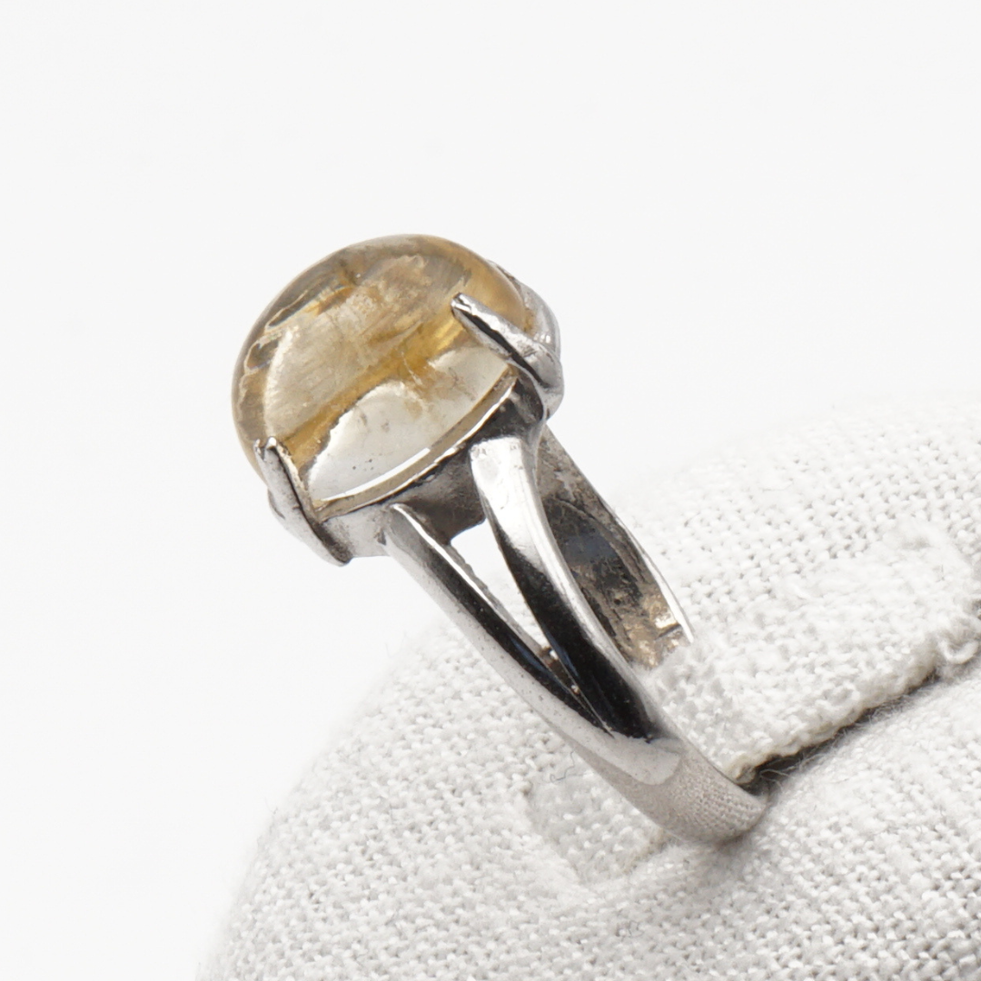 925 Silber Damen Ring mit echtem Citrin