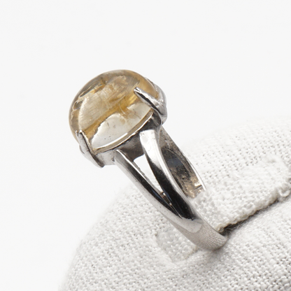 925 Silber Damen Ring mit echtem Citrin