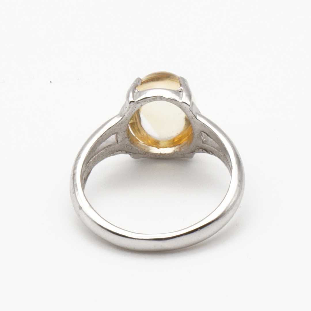 925 Silber Damen Ring mit echtem Citrin