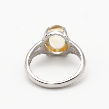 925 Silber Damen Ring mit echtem Citrin