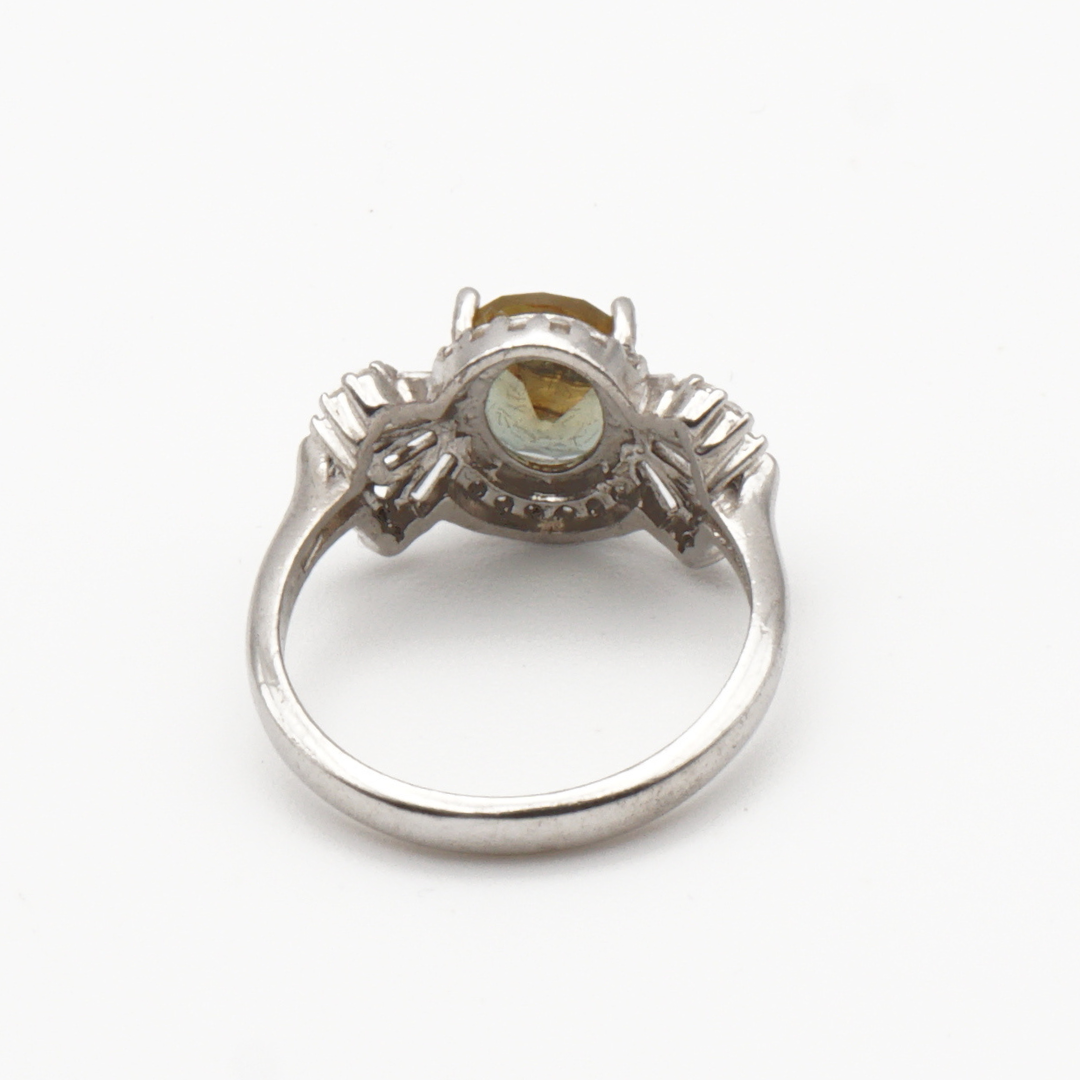 925 Silber Damen Ring mit echtem Citrin