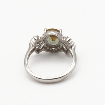 925 Silber Damen Ring mit echtem Citrin