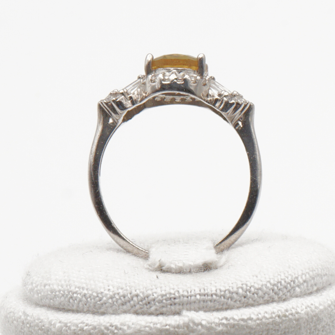 925 Silber Damen Ring mit echtem Citrin