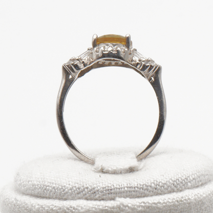 925 Silber Damen Ring mit echtem Citrin