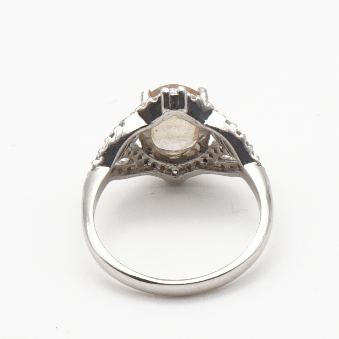 925 Silber Damen Ring mit echtem Citrin