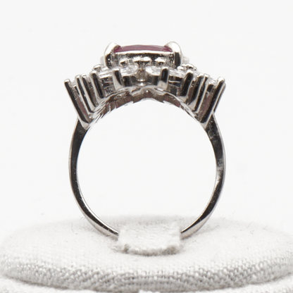 925 Silber Damen Ring mit echtem Rubin - Yaqoot