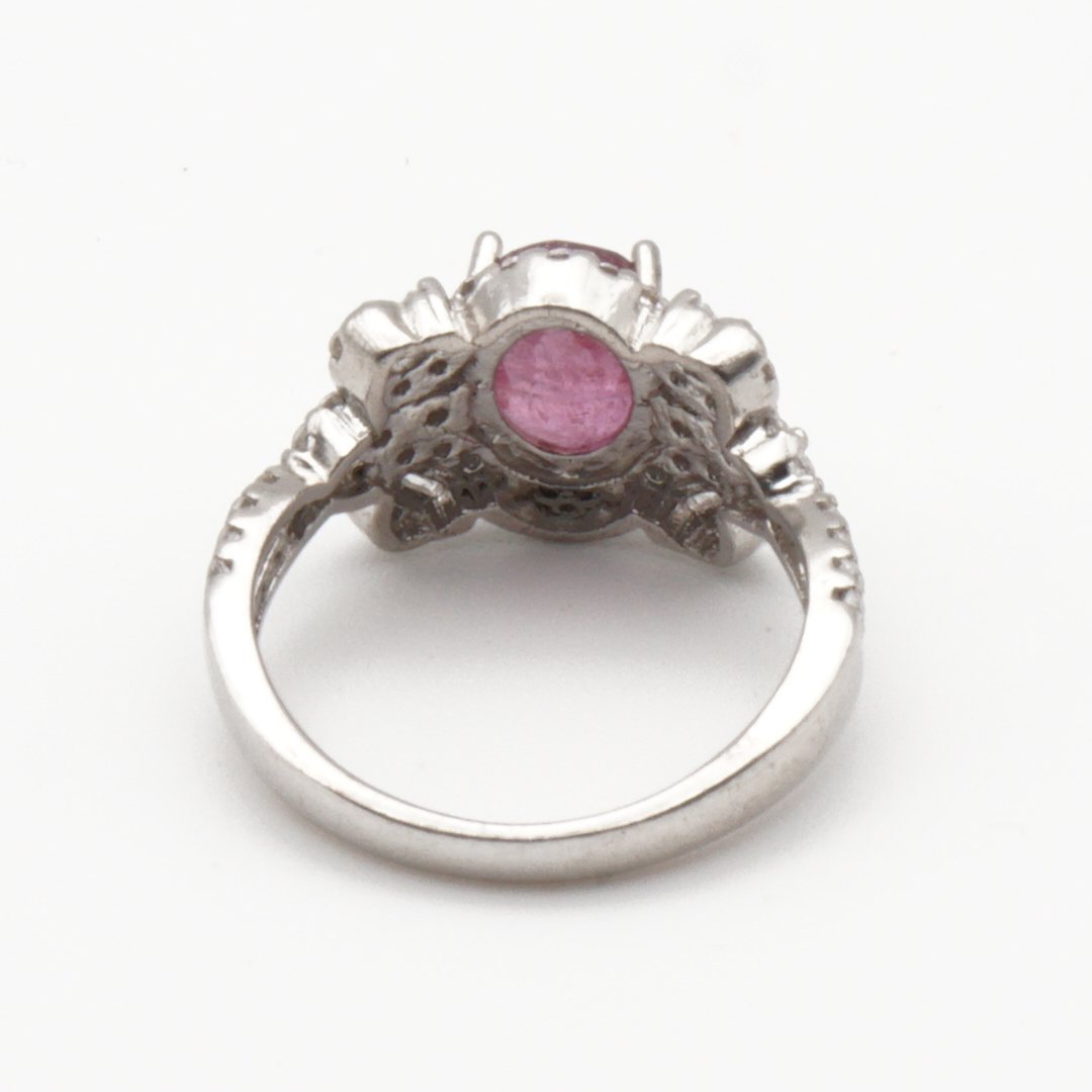 925 Silber Damen Ring mit echtem Rubin - Yaqoot