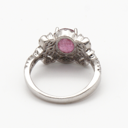 925 Silber Damen Ring mit echtem Rubin - Yaqoot